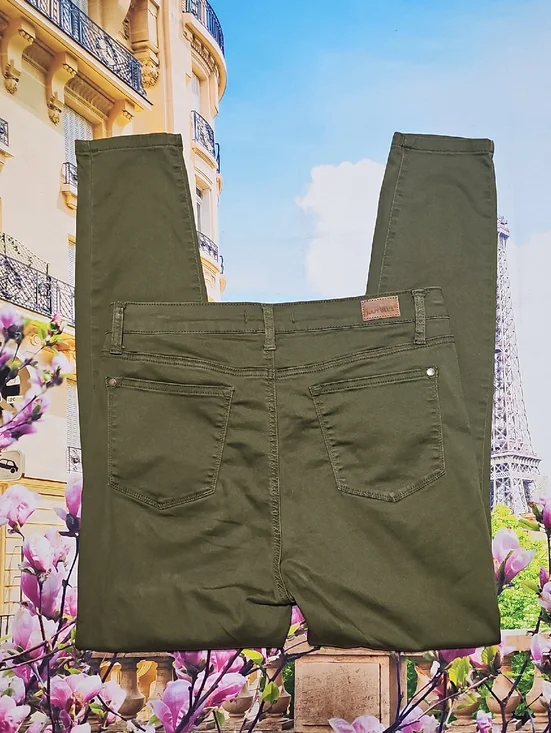 Judy Blue Olive-Green Skinny Jeans - Women's Stretch Denim 13/31 - Picture 5 of 6